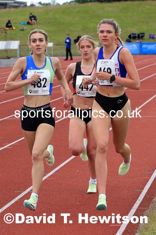 Womens under-20s 1500 metres, 2022 Northern Senior and Under-20 Champs., Wavertree Athletics Centre, Liverpool. Photo: David T. Hewitson/Sports for All Pics